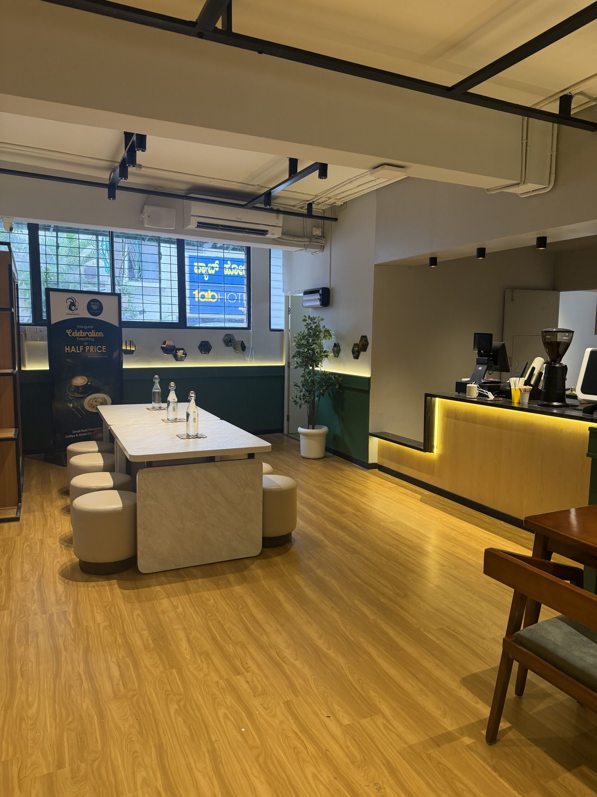 Comfortable cafe space at The Lean Kafe